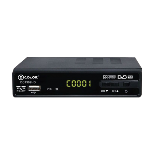 Приемник (ресивер) цифровой эфирный (приставка) DVB-T2 D-COLOR DC1302HD