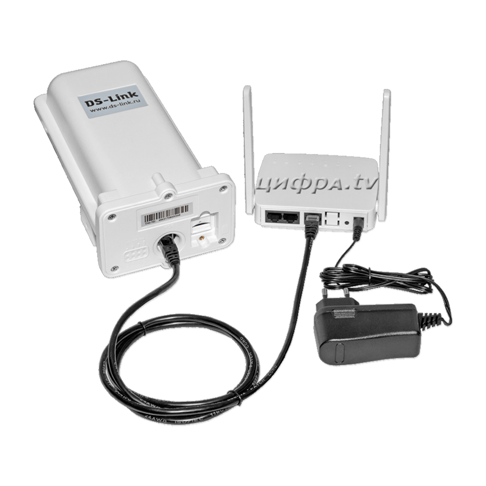 Комплект усиления сотового сигнала 800-2700 МГц DS-4G-5kit Триколор (5 дБ, Wi-Fi, модем под SIM)