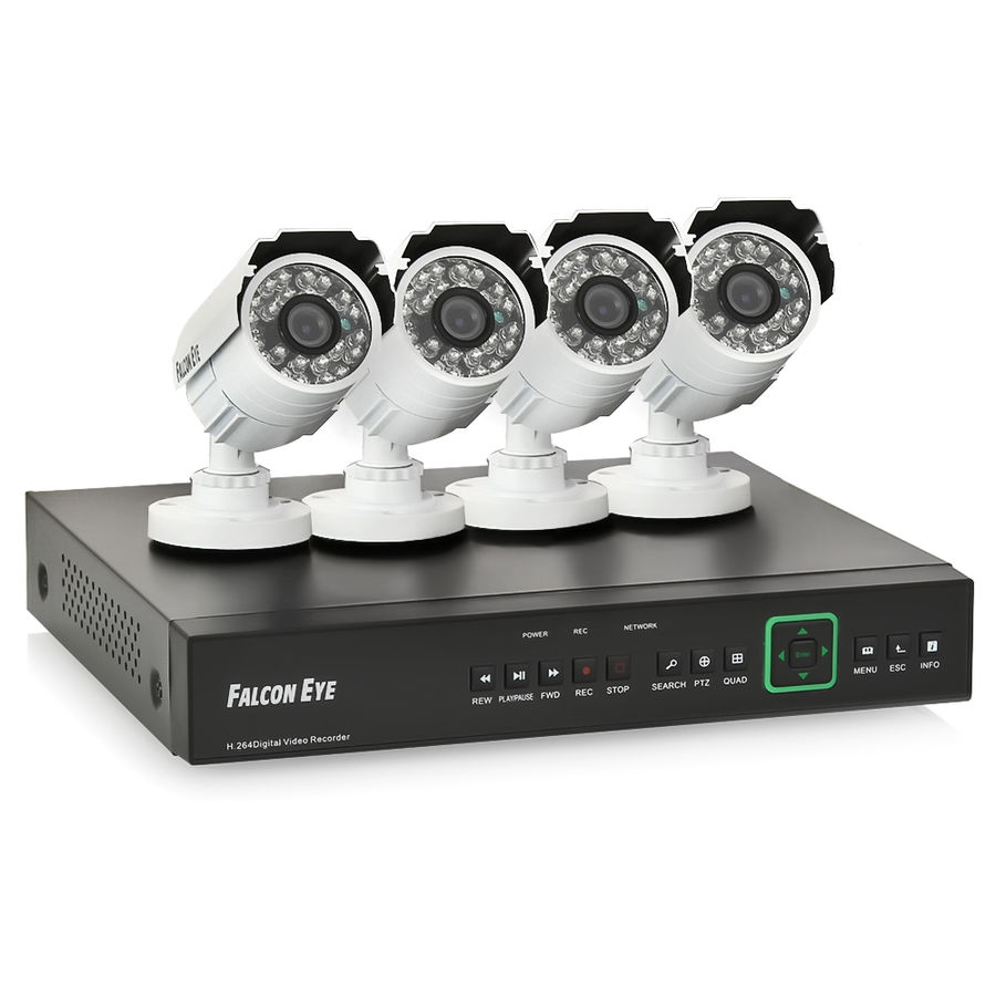Комплект видеонаблюдения 4-х канальный FE-104D-KIT (Дача) с ж/д 500 Gb