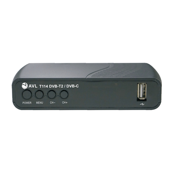 Приемник эфирный T114 (12В) DVB-T2+C +прикуриватель в авто