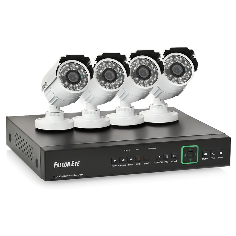 Комплект видеонаблюдения 4-х канальный FE-104D-KIT (Дача)