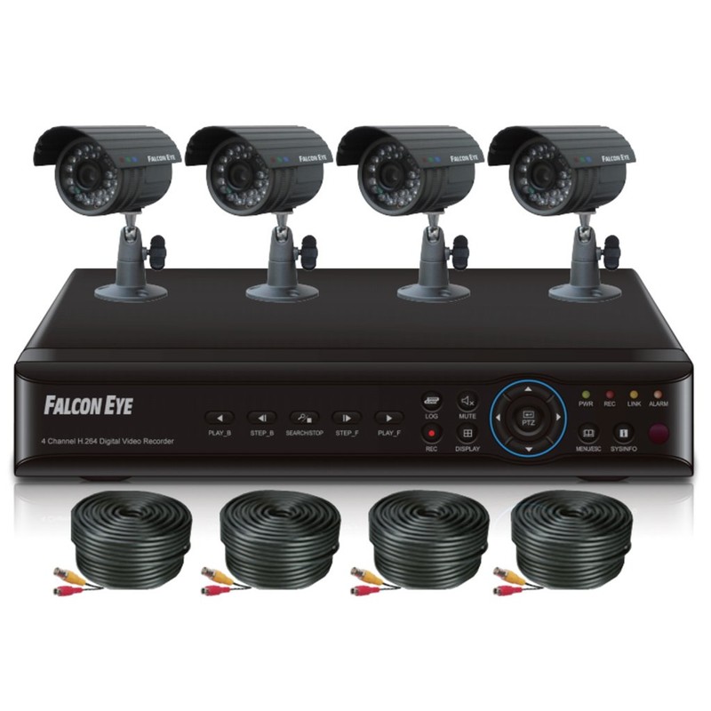 Комплект видеонаблюдения 4-х канальный FE-004H-KIT(Дача+) с ж/д 500Gb
