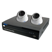 Комплект видеонаблюдения 4-х канальный IP KENO 0402/D (Дом)