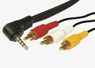 Шнур 3RCA-Jack3,5 1,5м, угловой, REXANT