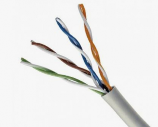 Кабель информационный (бухта) UTP4-CAT5e (24 AWG) PL, медный, внешний, черный, 305м