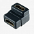 Соединитель HDM гнездо - HDMI гнездо, угловой